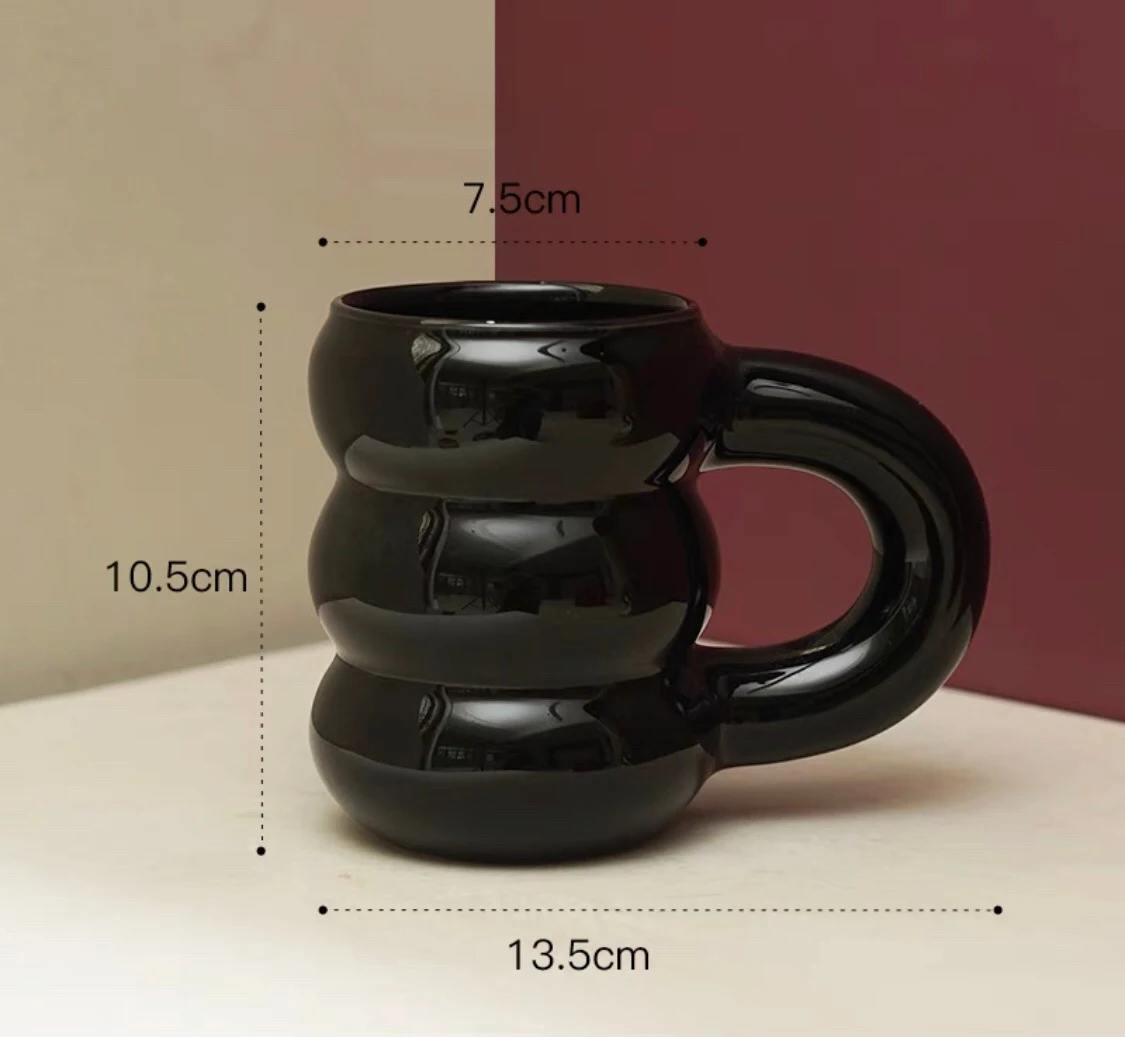 Title 2, Nordic Ins Wind Net Red Ceramic Mug with Thick ...