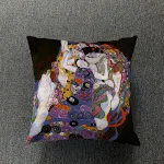 Capa de almofada Klimt Retro Art Niche, arte e conforto para sua casa. Decore seu sofá ou cama com este design retro único e elegante. — foto 4