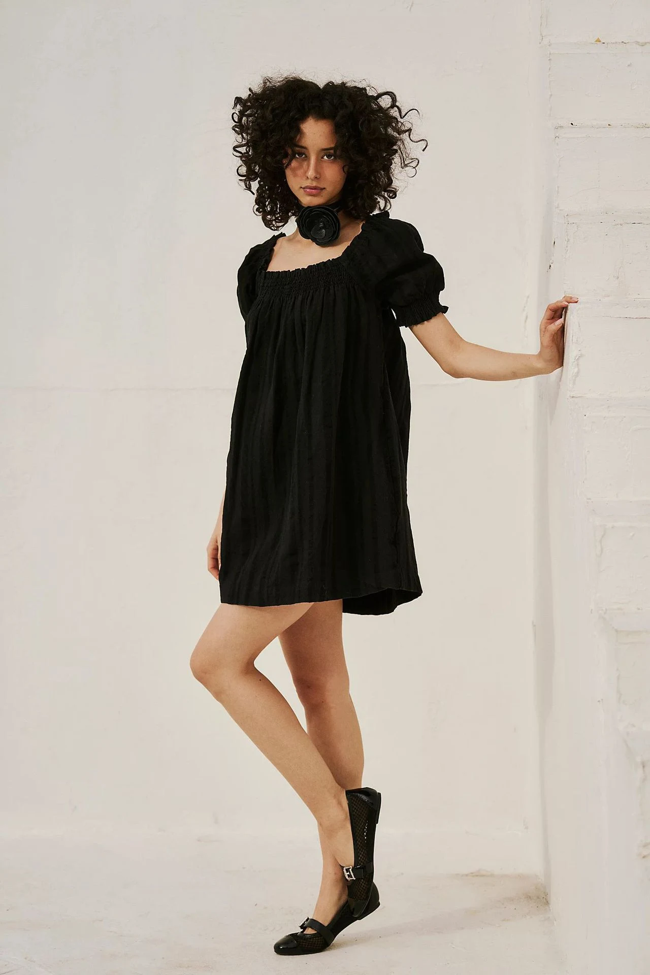 Title 7, Cotton Off-the-neck Mid-skirt Dress Womens Clo...