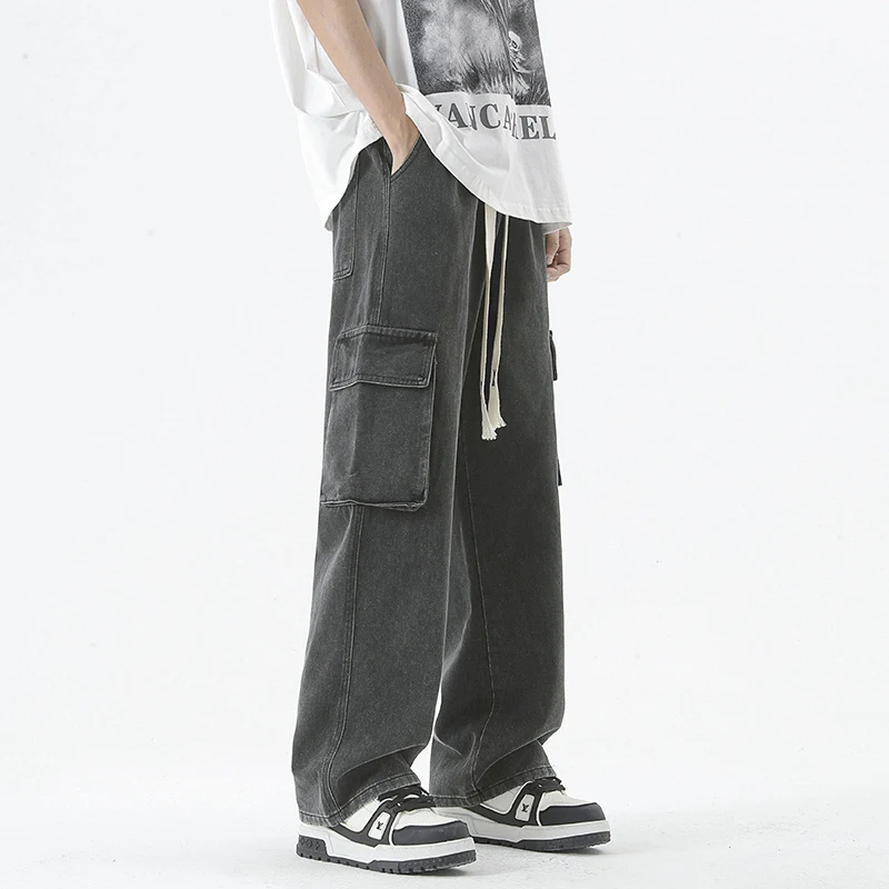 Spring and Summer Multi-pocket Workwear Jeans for Men. Durable and functional for everyday tasks. Comfortable and stylis — photo 7