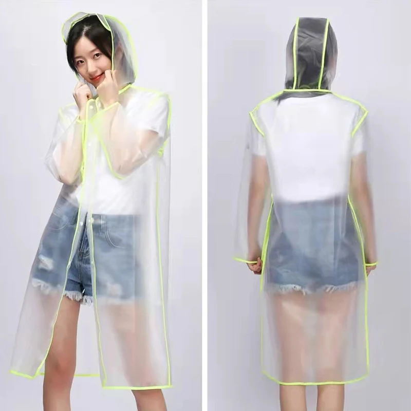 Title 5, Transparent One-piece Raincoat Hiking Portable ...