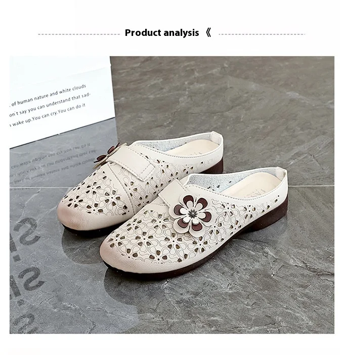 Title 4, Womens breathable toe cap slippers with soft s...