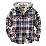 Chaqueta a cuadros con capucha de otoño e invierno de dos piezas falsas, abrigo cálido y moderno para mujer, ideal para el frío. — foto 2