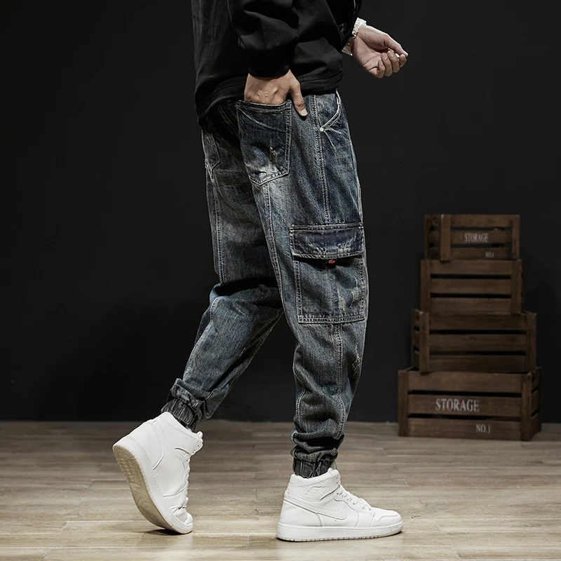 Title 3, Trendy Brand Loose Denim Overalls Straight Leg ...