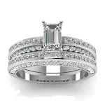 Anel de zircônia com banho de prata para mulheres. Brilho e elegância diários, ideal para presentes. Perfeito para realçar seu visual. — foto 5