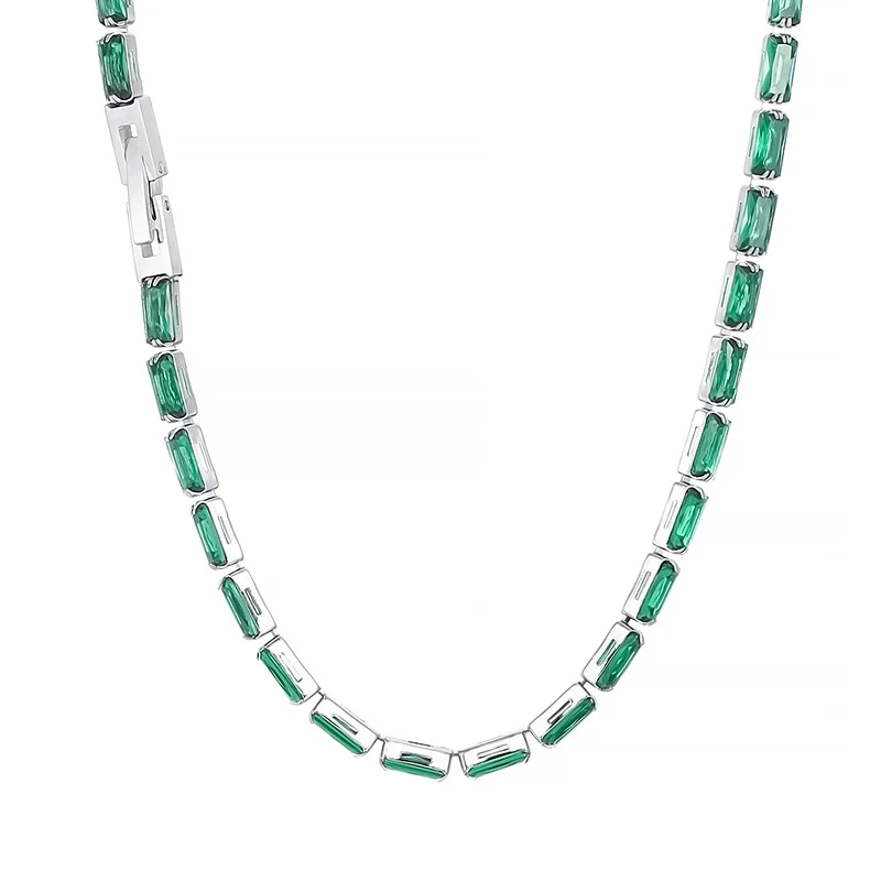 Colar Feminino Retrô Zircônia Cores Vibrantes Joia Charmosa Design Clássico Elegância para Todas Ocasiões Presente Ideal — foto 9