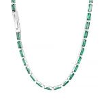 Colar Feminino Retrô Zircônia Cores Vibrantes Joia Charmosa Design Clássico Elegância para Todas Ocasiões Presente Ideal — foto 9