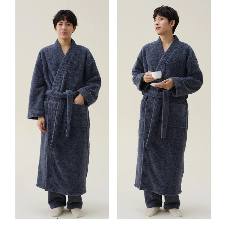 Title 2, Roupa de dormir de coral fleece grossa e longa ...