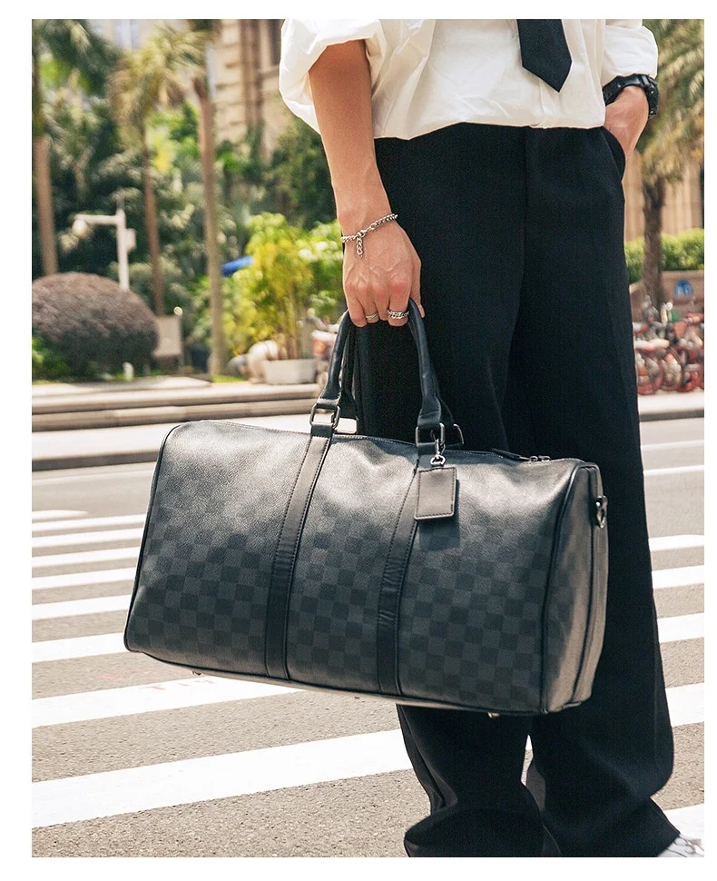 Bolsa Crossbody Grande Capacidade Xadrez Coreano para Viagens Curtas. Leve seus Pertences com Conforto e Estilo em Viagens e no Dia a Dia — foto 43