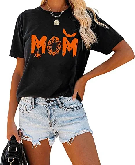 Leopard Print Love MAMA Mother's Day T-shirt Holiday Outdoor Leisure Pure Cotton — photo 10