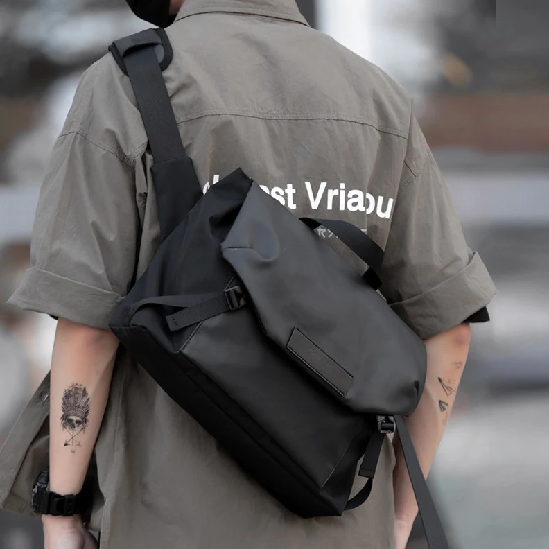 Title 4, Bolsa de ombro casual versátil para homens, per...