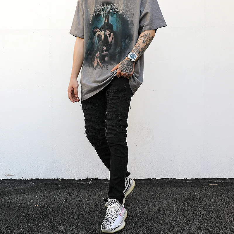 Title 3, Heren Fashion Stretch Skinny Jeans met zijrits ...