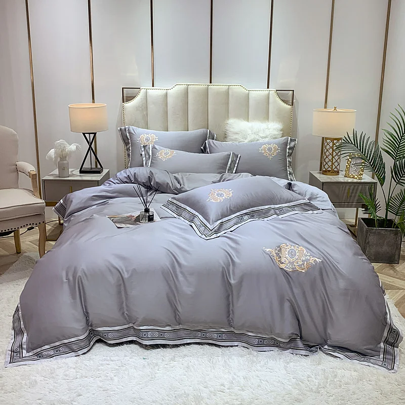 Conjunto de bordado de algodão com impressão digital de quatro peças e bordas largas, ideal para costura e decoração. — foto 5