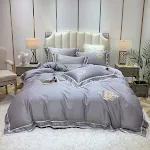 Conjunto de bordado de algodão com impressão digital de quatro peças e bordas largas, ideal para costura e decoração. — foto 5