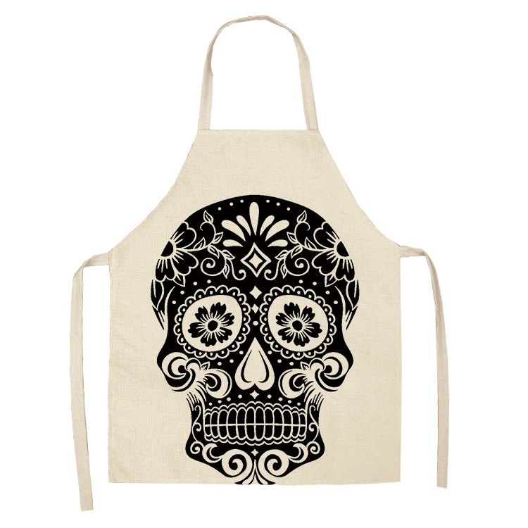 Creative Cotton and Linen Skull Series Apron. Protect your clothes with style in the kitchen or garden. Unique design an — photo 2