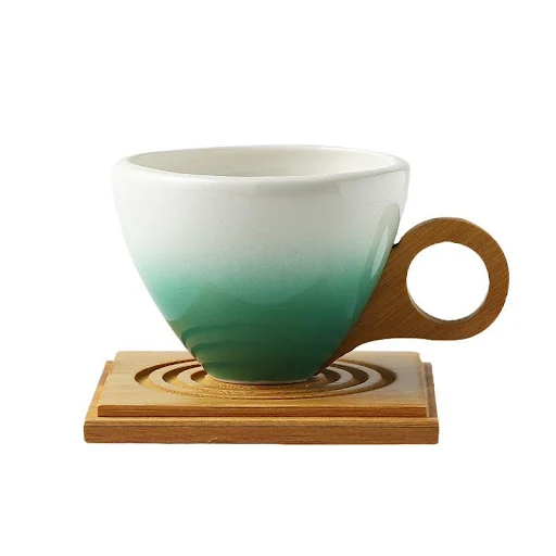 Title 3, Gradient Color Ceramic Coffee Cup Gift Set Crea...