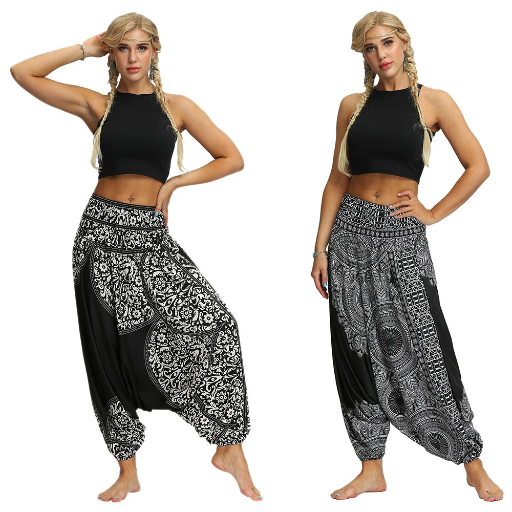 Women's Digital Print Lantern Yoga Pants, offering comfort and style for your yoga practice, providing a flattering fit — photo 1