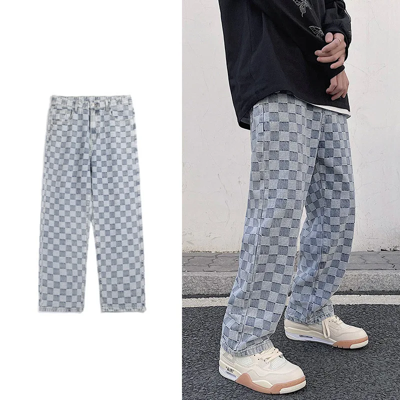 Title 3, Mens Wide Leg Jeans Hip Hop Streetwear Skatebo...
