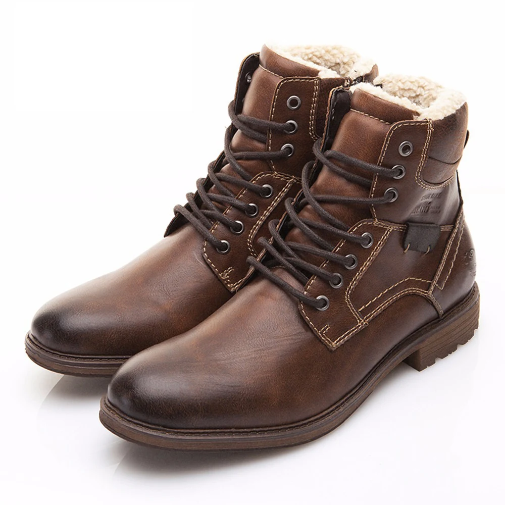 Title 4, Winter Mens Warm Martin Boots Snow Boots, perf...