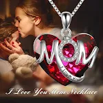 Colar com Pingente de Amor Design Mamãe Plot Enfeites, um presente ideal para mães. Expresse seu amor e apreço com este colar elegante e significativo. — foto 1