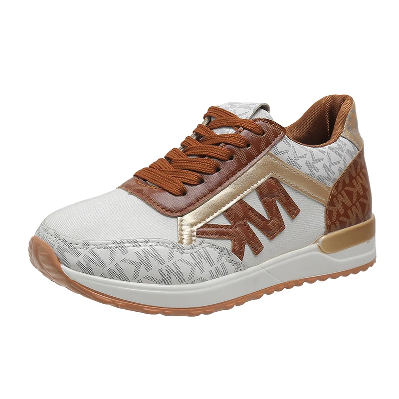 Front Lace-up Round Head Breathable Sneaker in Roman Style, offering comfort and breathability for everyday wear. — photo 3