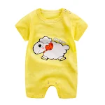 Macacão de bebê de algodão de verão Roupa de uma peça respirável e fresca para o verão. Conforto e liberdade para os pequenos. — foto 3