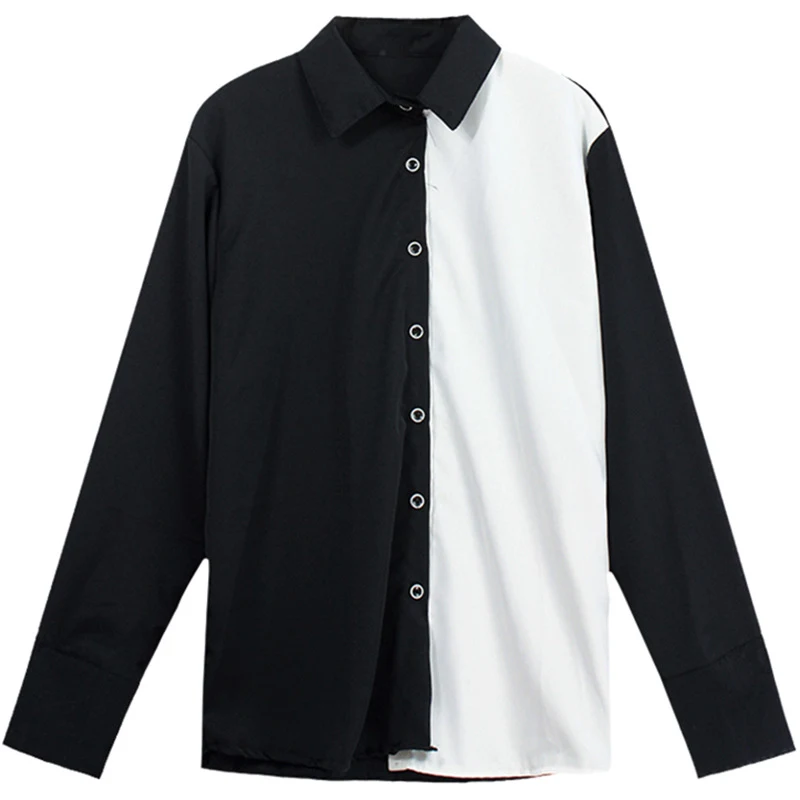 Title 4, Womens Black and White Stitching Contrast Colo...