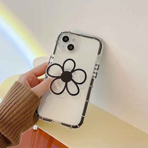 Title 7, Suporte para celular com airbag de flores trans...