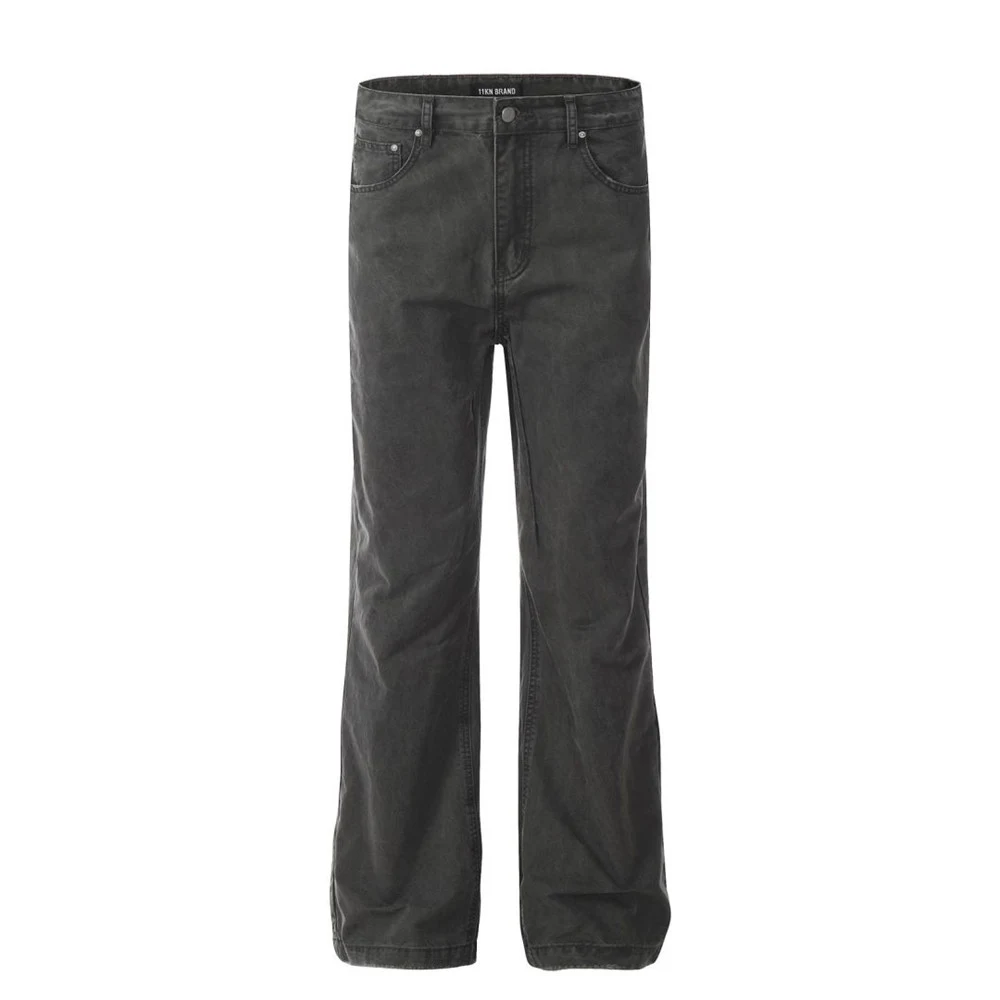 Heren Casual Broek met Wijde Pijpen Effen Kleur Eenvoudig Comfortabel en Stijlvol Ideaal voor Dagelijks Gebruik en Ontspannen Looks — foto 4