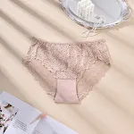 Plus Size Women's High Elastic Ultra-thin Lace Briefs Seamless Underwear — photo 1