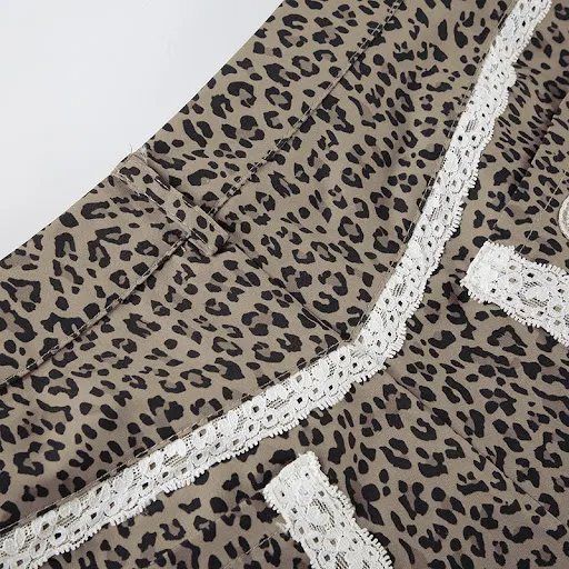 Title 4, Slim tkani leopard print casual pantalone za že...