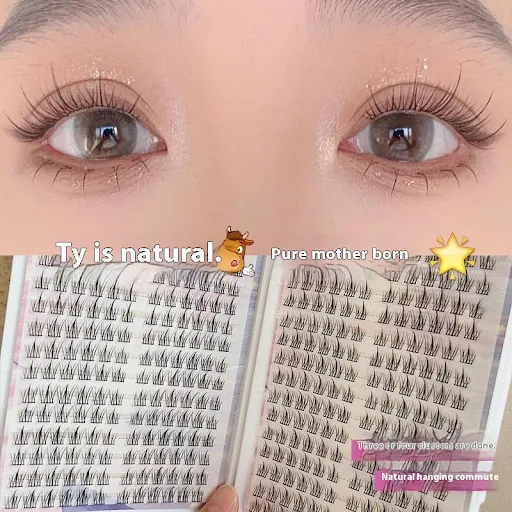 Title 10, SUNFLOWER Eyelash Book Single Cluster Natural F...
