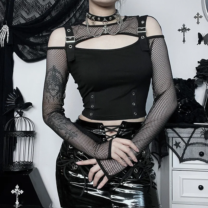 Women's Hollow-out Long-sleeved Autumn New Sexy Top. Perfect for a stylish and daring fall look. Stay fashionable and co — photo 22