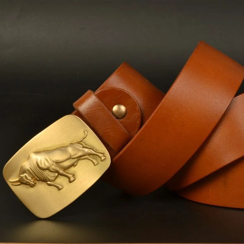 Title 4, Top Layer Cowhide Vegetable Tanned Leather Belt...