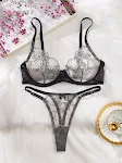 Geborduurd tweedelig dames set met stalen ring. Verhoog je stijl met deze elegante en comfortabele set, perfect voor elke gelegenheid. — foto 15