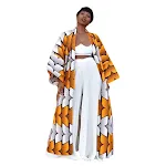 Fashion Temperament Plus Size All-matching Long Loose Printed Cardigan Jacket. Stylish and versatile, perfect for any ou — photo 2