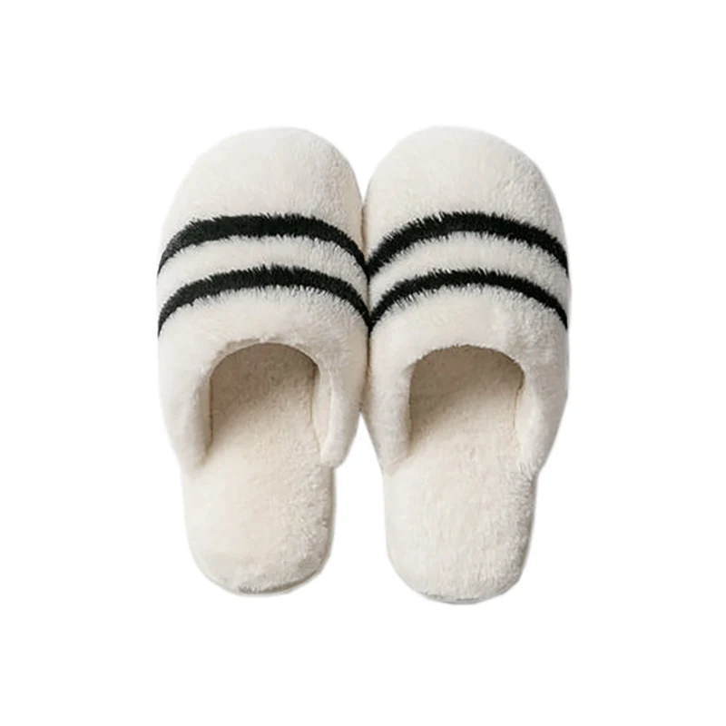 Men's and Women's Simple Plush Slippers Warm and Non-slip Comfortable and safe footwear for relaxing at home, perfect fo — photo 3