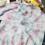 Suéter holgado sin capucha con estampado tie-dye para mujer, perfecto para un look casual y cómodo con estilo moderno. — foto 2