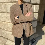 Mrcyc Spring New Korean Youth Plaid Blazer Trend, Handsome Casual Suit Men's Coat for a Stylish and Comfortable Look. — photo 4