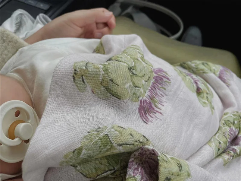 Copertina avvolgente per neonati in cotone biologico naturale, morbida e traspirante per un sonno sicuro e confortevole — foto 19