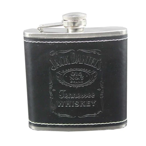Title 2, Stainless Steel Wine Flask with Delicate Wrappi...