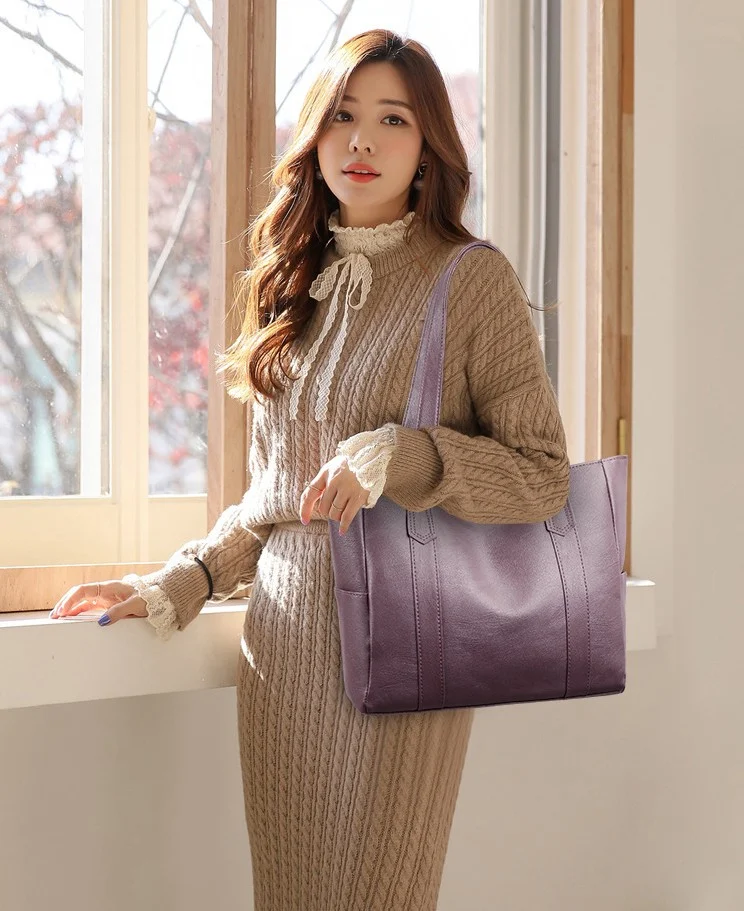 Bolsa de ombro feminina retrô, grande capacidade, ideal para uso diário e viagens. Leve tudo o que precisa com estilo e praticidade. — foto 7