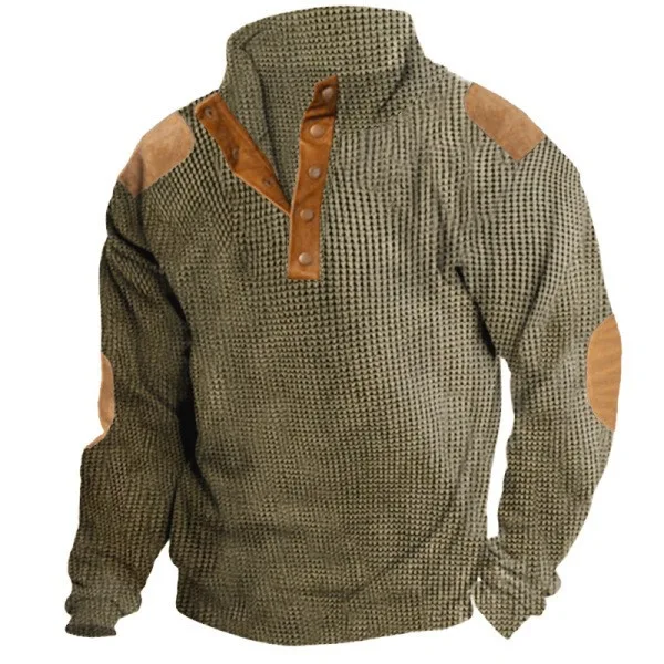Bedrucktes Herren Sweatshirt mit Stehkragen lässige Kleidung Bequem & Vielseitig Modernes Design Ideal für den Alltag Perfekt für entspannten Look — foto 6