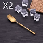 2pcs Tea spoon Gold