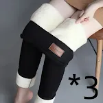 3pcs Leather label black thick