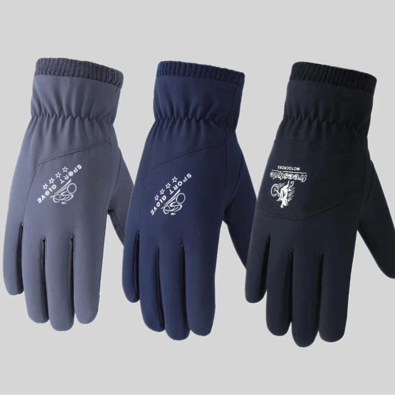 Herren Outdoor Fleece Handschuhe, spritzwassergeschützt und warm, ideal zum Reiten, bieten Schutz vor Nässe und Wärme bei Aktivitäten. — foto 1