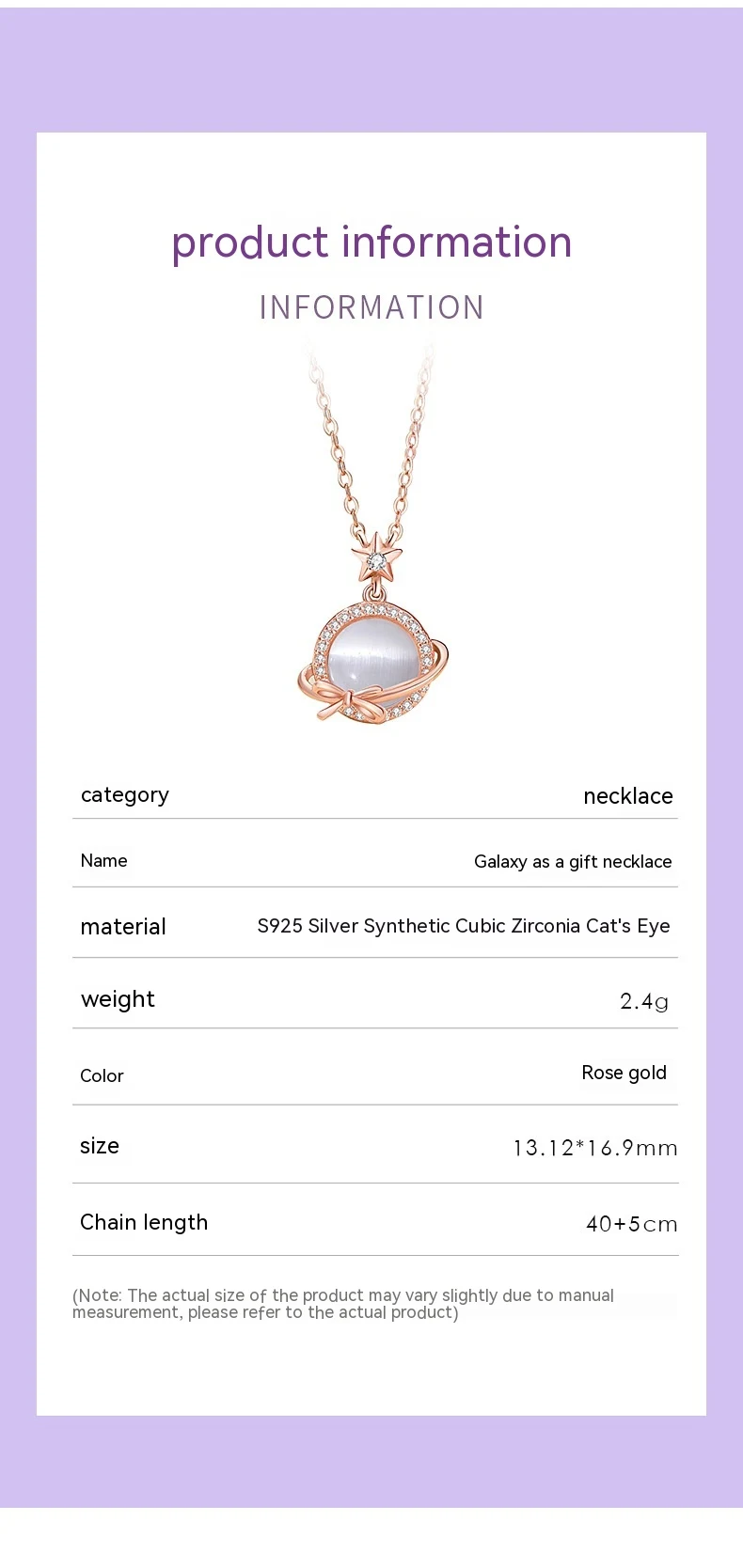 Delicada corrente de clavícula em ouro rosé com opala, simples e elegante. Adicione um toque sutil de brilho ao seu visual. Perfeita para usar sempre. — foto 6
