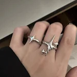 Anel feminino de moda com estrela de oito pontas de zircônia personalizado, joia brilhante e elegante, presente perfeito. — foto 19