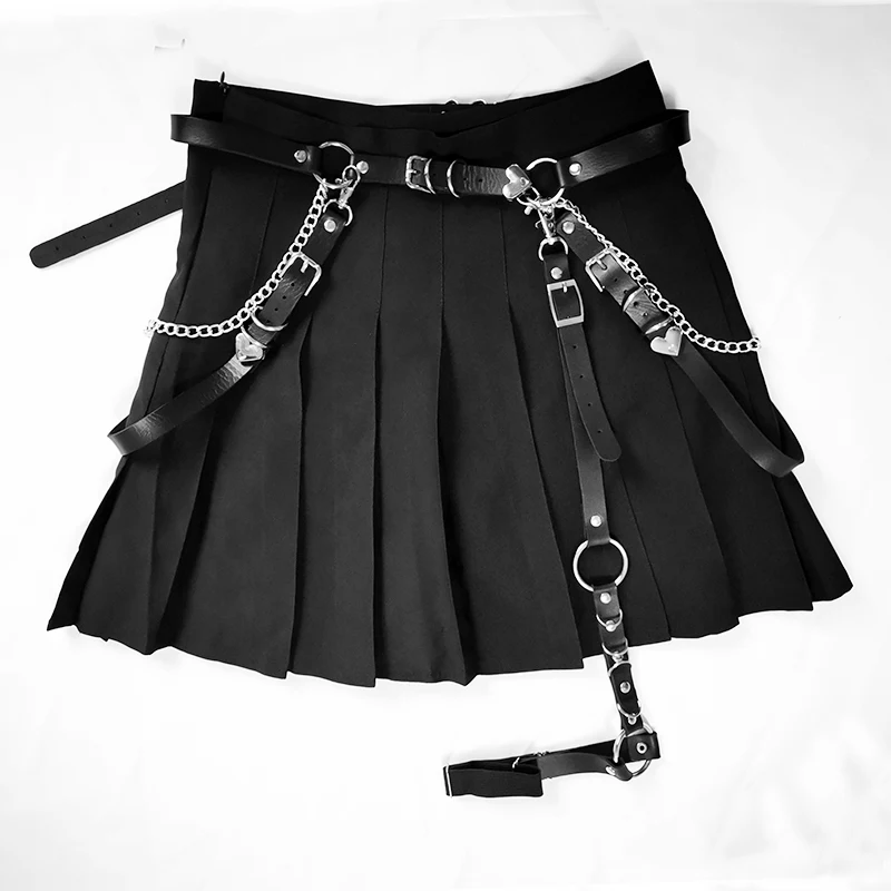 Title 4, Gothic Adjustable Girl Dress Jeans Skirt Belt