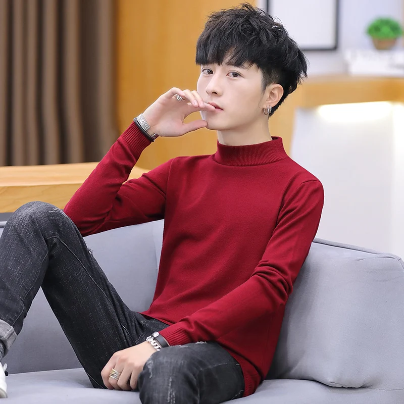 Title 11, Mens High-Neck Handsome Bottoming Shirt Sweate...